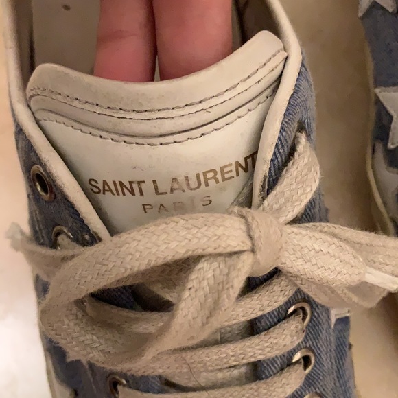 Yves Saint Laurent court star denim sneakers - Picture 3 of 5